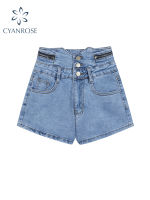 2022 Woman Clothes High Waist Y2k Denim Shorts Female Streetwear Harajuku E-girl Slim Button Short Pants Summer Hot Jean Shorts