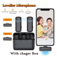 J13 Wireless Lavalier Microphone With chager Box ไมค์ไร้สายไลฟ์สด 3in1 ไมค์หนีบปกเสื้อ 2.4G Live Broadcast Gaming Mic Tiktok Live สำหรับโทรศัพท์ Android iPhone iPad