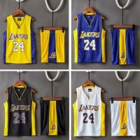 เสื้อบาสเกตบอล NBA ชุด Los Angeles Lakers เสื้อ 24 Kobe Bryant Jersey เด็กเสื้อบาสเกตบอลเด็กเสื้อ Set