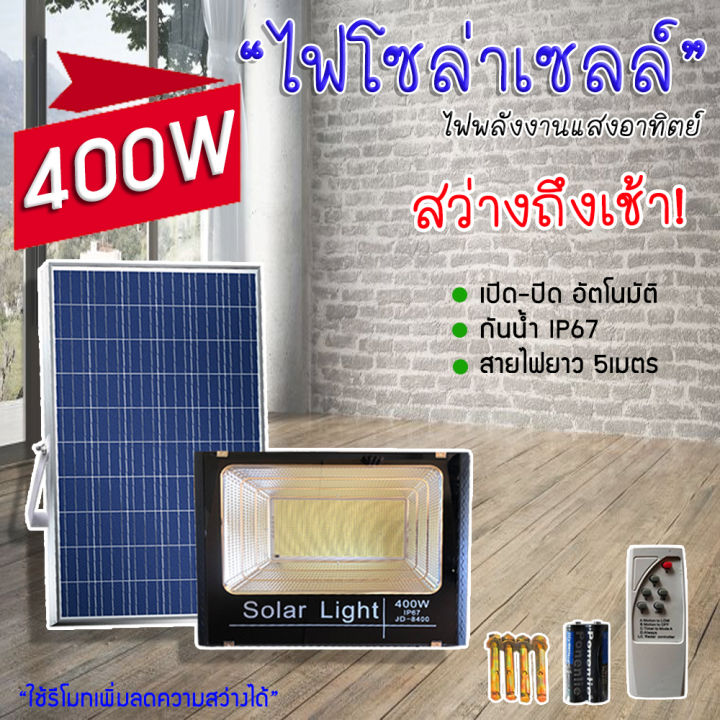 ไฟโซล่าเซลล์-ไฟสปอร์ตไลท์-led-สว่างมากกกก-400w