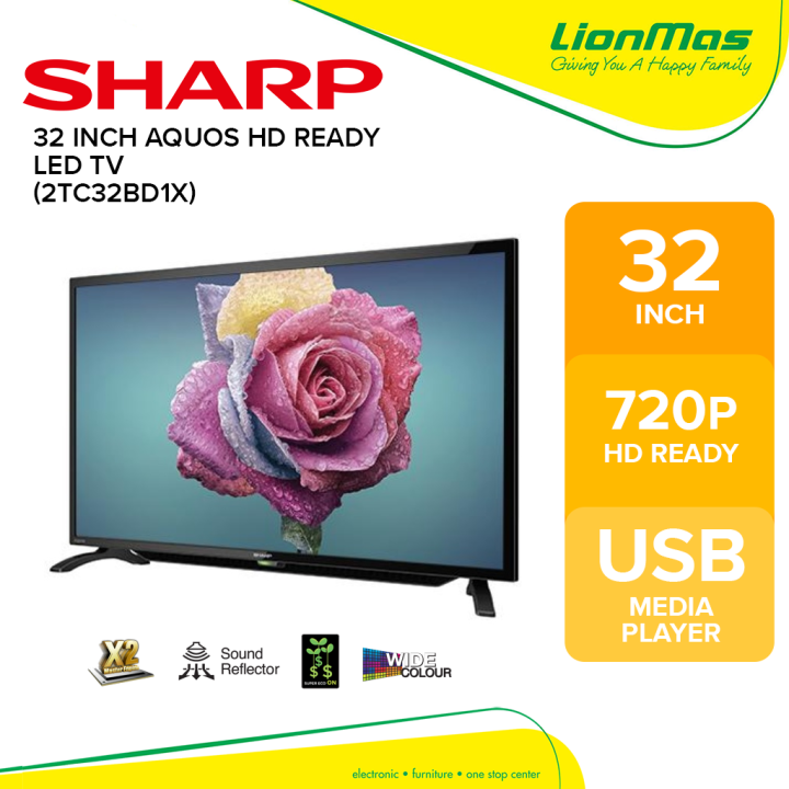 SHARP 32" INCH AQUOS HD READY LED TV SHA-2TC32BD1X | Lazada