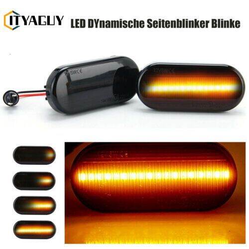 ไฟเลี้ยว-led-แบบไดนามิก2ชิ้นสัญญาณไฟไฟกะพริบต่อเนื่องสำหรับ-vw-golf-passat-lupo-อุปกรณ์เสริมรถยนต์วาง-t5