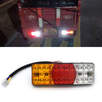 ไฟท้าย LED 12V ใหม่1ชิ้นสำหรับรถยนต์รถบรรทุก RV รถตู้และไฟท้ายรถพ่วงท้ายรถบัสพร้อมตัวชี้วัดสัญญาณเบรกและไฟถอยหลัง