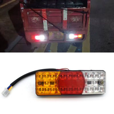 ใหม่12V LED ไฟท้ายรถรถตู้รถบัสรถบรรทุก RV ไฟท้ายไฟท้ายรถพ่วงไฟระบุสัญญาณหยุดเบรกถอยหลัง1ชิ้น
