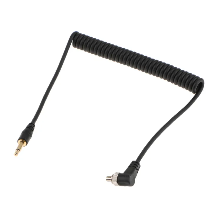 SunnE 3.5mm to Male PC Flash Sync Cable with Screw Lock for Trigger