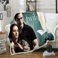 The twilight 3D printing fashion sofa bed blanket arm Sherpa fleece blanket