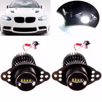 ดวงตานางฟ้า LED 20W 2ชิ้นแหวนไฟไฟหน้าฮาโลหลอดไฟสำหรับ BMW E90 LCI สีขาว