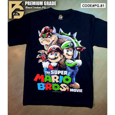 PG 81 Mario เสื้อยืด หนัง นักร้อง เสื้อดำ สกรีนลาย ผ้านุ่ม PG T SHIRT S M L XL 2XL3XL