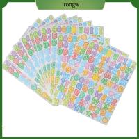 RONGW 20 Sheets หลากสี สติกเกอร์ติดผนัง ไวนิลไวนิล สติกเกอร์ตัวอักษรสติกเกอร์ สติกเกอร์ตกแต่งลาย สติกเกอร์ตัวอักษรตัวอักษร ดีไอวาย