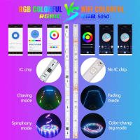 LED Strip Lights USB Bluetooth WIFI 5050 WS2812B RGBIC Individually Addressable Dream Color Light Bedroom Computer Decoration