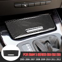 For BMW E90 E92 E93 3 Series 2005-12 Carbon Fiber Auto Storage Box Panel Trim Cover Decoration Stickers Interior Car Accessories