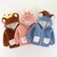 Winter Faux Fur Boy Girls Jackets Baby Coats Clothes Kids Outercoat Warm Children Fleece Zipper Clothing Autumn Outerwear