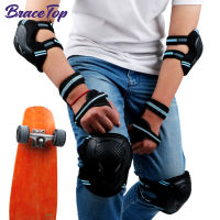 ceTop 6PcsSet Skateboard Protective Gear Set Kids Skating Knee Pads Elbow Wrist Hand Guards for Cycling Rock Climbing