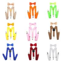 Fashion Kids Boys Girls Solid Elastic Suspenders Clip-on Y-Shaped Adjustable Straps Braces Boys Clothing