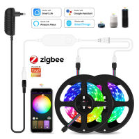 Zigbee 3.0สมาร์ทหลอดไฟ Led Strip 5050 RGB ไฟ Led เข้ากันได้กับ Zigbee เกตเวย์ฮับ SmartThings Alexa ผู้ช่วย Hu * E