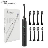 Sonic electric toothbrush 6-speed 3-color rechargeable soft-bristle couple male and female students waterproof toothbrush