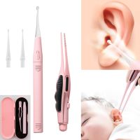 【cw】 1 Set Baby Ear Cleaner Wax Removal Flashlight Earpick Cleaning Earwax Remover Curette