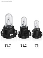 ✤﹍ 10pcs Car Interior Instrument Light Bulbs T4.7 T4.2 T3 12V Auto Dashboard Lamps Air Conditioning Button Indicator Light White