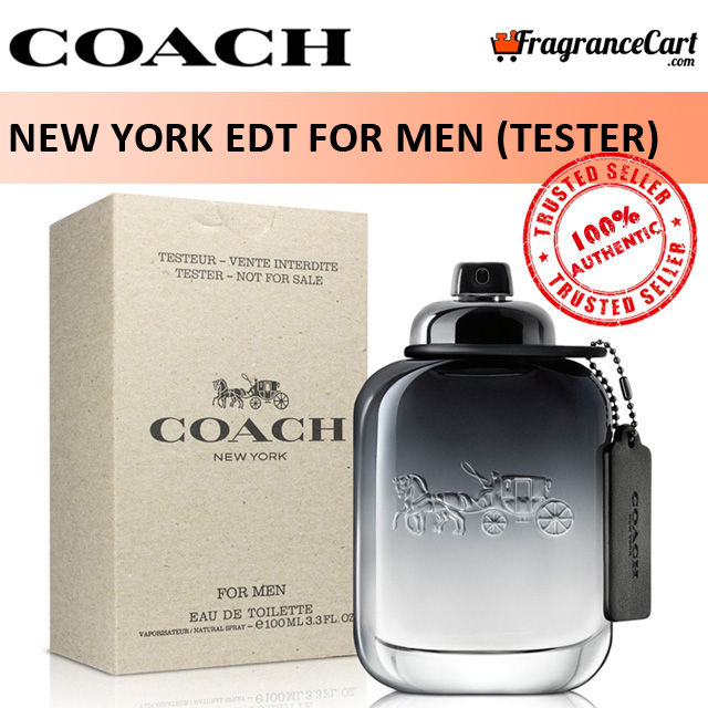 Coach New York EDT for Men (100ml Tester) Eau de Toilette Black [Brand New  100% Authentic Perfume/Fragrance] 