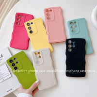 Phone Case เคส Samsung Galaxy S23 Ultra S23 + Plus 5G A04 A04e A04s ซิลิโคนเหลวรูปคลื่นขนาดใหญ่ที่เรียบง่ายสีทึบเคสโทรศัพท์ Samsung A03 Core A03s A02 A02s A10s A20s A21s A30s A50s ที่ป้องกันเลนส์ได้ทั้งหมด2023