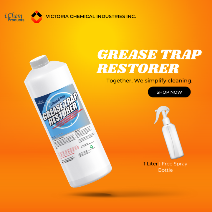 ICHEM PRODUCT GREASE TRAP RESTORER LITER (Dissolves Greas/Oils Dredging