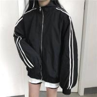 Zip-Up Grunge sweatshirt harajuku  spring Oversized hoodies Baseball uniform jacket women Y2K goth Kawaii letter embroidery