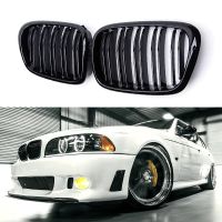 A Pair Car Styling Car Front Grill Kidney Grille Racing Grill For BMW E39 M5 5 Series 520 523 525 528 1999-2003 Auto Accessories