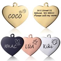 Dog ID Tag Custom Personalized Collar Pendant Engraved Necklace Chain Supplies Name Products