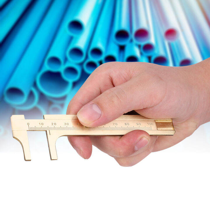 Vernier Caliper Brass Single Scale Measuring Ruler Measuring Range 0