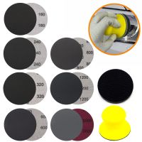 ✤๑™ 75mm Sandpaper 180-2000 Grit Car Headlight Restoration Kit Hand Sanding Blocks Round and Sponge Cushion Buffer Backing Pad