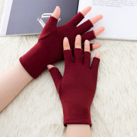 Unisex Elastic Lycra Velvet Drawing Sketch Mittens Women Winter Warm Sports Fitness Cycling Touch screen Driving Gloves L38L