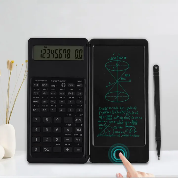with-lcd-writing-pad-calculator-basic-calculator-10-bit-display-touch-pen-one-click-erase-button-portable-foldable-design-calculators