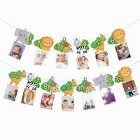 1 Set Cartoon Animal Birthday Flag Banner Happy Birthday Baby Shower Kids Gifts Jungle Safari Rainforest Party Decoration Banners Streamers Confetti