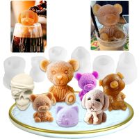 Ice Cube Maker Little Bear Dog Skull Tray Ice Cream Silicone Mould Cool Mold Whiskey Wine форма для льда силиконовые формы формы Ice Maker Ice Cream M