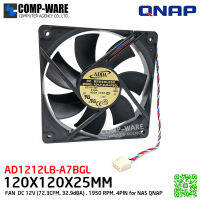 QNAP AD1212LB-A7BGL 120X120X25MM FAN, 12V, 1950RPM, 4PIN for NAS - spare part อะไหล่เครื่องNAS *No warranty*