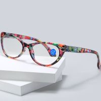 【cw】 Fashion Comfortable Flowers Reading Glasses Portable Vintage Women Floral Eyeglasses Ultra Light Frame Glasses Eye Protection