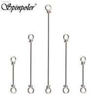 ❒☄ Spinpoler 50pcs Bait Support Wire Spring Pin Hook Stainless Steel Screw Needle Lock Fixed For Soft Worm Lure Baits Fishing Tools