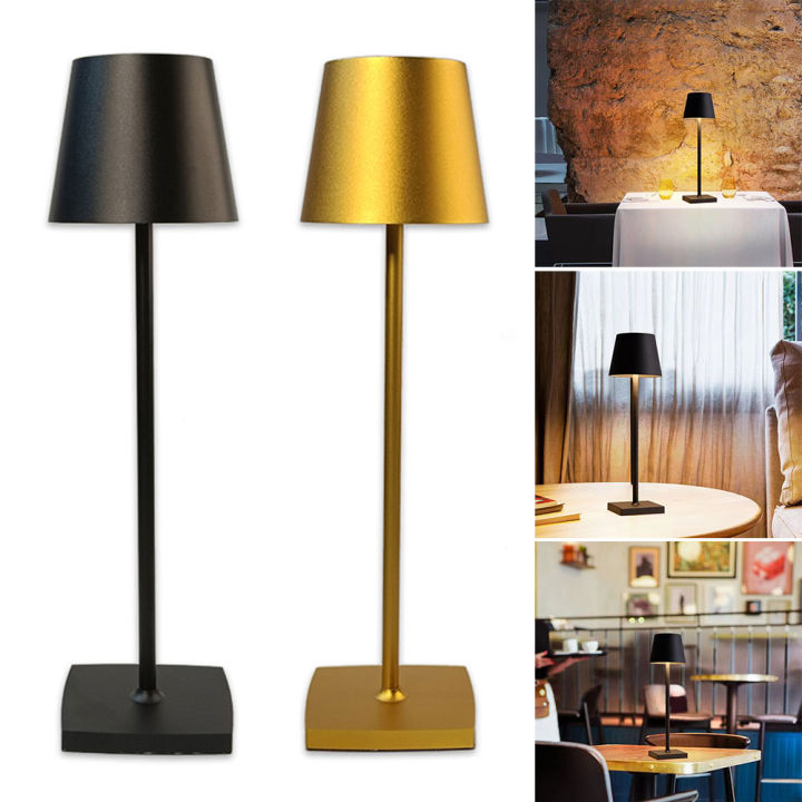zir-mall-โคมไฟตั้งโต๊ะ-led-ไร้สายแบบชาร์จไฟได้โคมไฟอลูมิเนียมหรี่แสงได้เหมาะสำหรับไฟในร่มและกลางแจ้งสีดำ