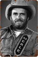 ป้ายโลหะโปสเตอร์ Shots Merle Haggard สำหรับในร่มและกลางแจ้งบาร์กาแฟเครื่องตกแต่งฝาผนังบ้านย้อนยุคขนาด8X12สีขาวนิ้ว