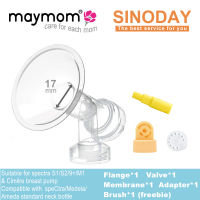 Authentic Maymom 15/17/19/21 mm Standard Neck Flange (with Valve, Membrane, Adapter) for speCtra Breast Pump ( 1 pack )