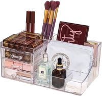 【YD】 Makeup Organizer VanityLarge Storage for Cosmetics - With Drawers Brushes L