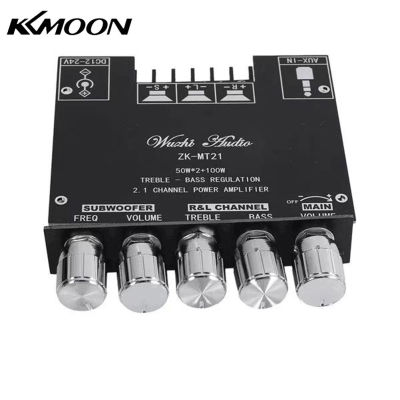 KKmoon MT21 2.1-ช่อง BT AUX หลักเครื่องขยายเสียงโมดูล Power Sound Amp เหมาะสำหรับ20-100W Horns
