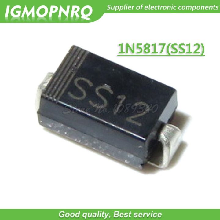 100pcs/lot SS12 DO 214AC 1N5817 Schottky Diode 1A / 20V New Original Free Shipping