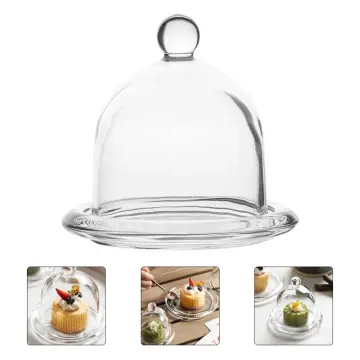 Cake Tray with Lid Clear Cake Stand with Dome Snack Serving Tray