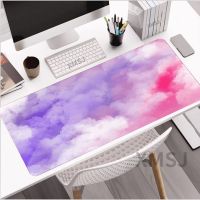 เมฆสีชมพู Landscape Mousepad 900X400 คอมพิวเตอร์ขนาดใหญ่อุปกรณ์สำนักงานโต๊ะเสื่อกันลื่นยางด้านล่างแล็ปท็อปแป้นพิมพ์โต๊ะเสื่อ