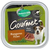 ลดล้างสต๊อค Natures gift อาหารสุนัขสูตร Kangaroo Fillet (เนื้อจิงโจ้-สุนัข) 100 g. (12 ถาด)