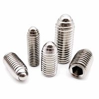 M4 M16 M5 M6 M8 304 A2-70สแตนเลส Hex Hexagon Socket Allen Spring Ball Plunger ชุดสกรู Grub Point Bolt