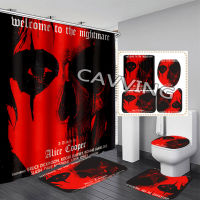 Alice Cooper 3D Shower Curtains Waterproof Bathroom Curtain Anti-slip Bath Mat Set Toilet Rugs Car Home Decor H03