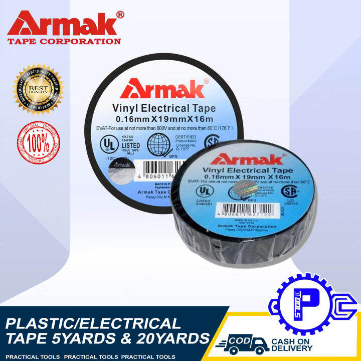 ARMAK ORIGINAL PLASTIC/ELECTRICAL TAPE 5 YARDS AND 20 YARDS | Lazada PH