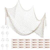 Fish Net for Home Photo Frame Wall Decorative Mediterranean Style for Nautical Party,Baby Shower,Photographing Decor